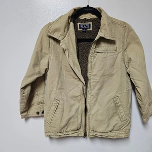 Kids The Childrens Place Sherpa Lined Work Jacket Size 7/8 - Picture 1 of 9