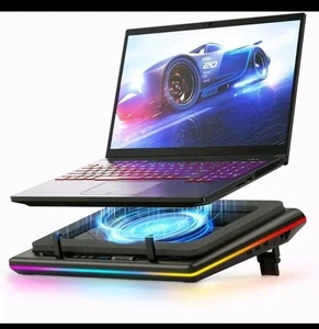 llano RGB Laptop Cooling Pad with Powerful Turbofan, Gaming Laptop Cooler - Photo 1/11
