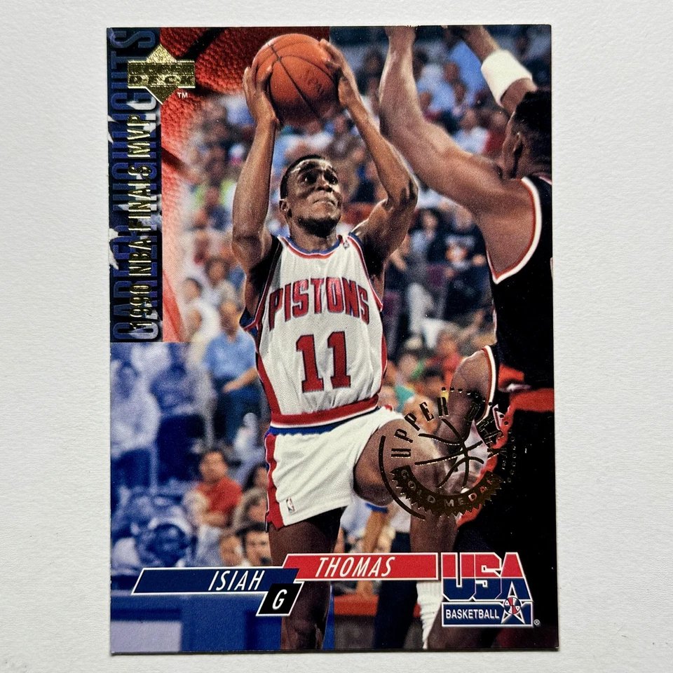 1994 Upper Deck USA Basketball #69 Isiah Thomas Gold Medal Pistons - Image 1 of 2