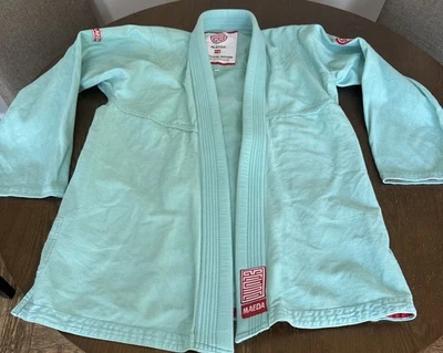 Chaqueta Maeda Red Label Gi Niños Jóvenes M4 COMO NUEVA VERDE MARCIAL BJJ Jiujitsu Algodón Foto 1 de 4