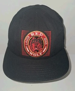 Red Wolf Lager Bierhut Follow Your Instincts Snapback schwarz Kappe hergestellt in den USA - Bild 1 von 6
