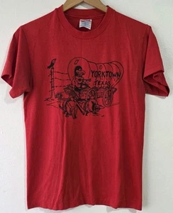 Vintage Hanes Heavyweight 50 50 T Shirt Gr. S Rot Yorktown Unisex Top Makellos - Bild 1 von 8