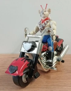 Vintage Galoob Biker Mice From Mars Vinnie Action Figure With Motorcycle - Picture 1 of 5