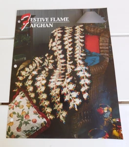 CROCHET Annie’s Afghan Quilt Club “Festive Flame” Pattern Pamphlet Free Shipping - Picture 1 of 3