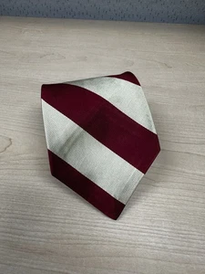 Corbata de Colección Polo por Ralph Lauren Cuello Seda Hecha en EE. UU. Oro Rojo Rayas Repp - Imagen 1 de 6