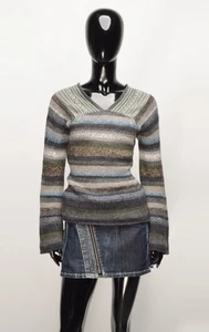 Suéter Vintage Kookai Y2K Kidcore Rayas Lana Mezcla Alpaca Talla 1 - Imagen 1 de 10