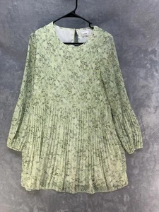 Mini Abito Aritzia Wilfred Verde Betulla Pieghettato Foderato Daydreamer Taglia M - Foto 1 di 4