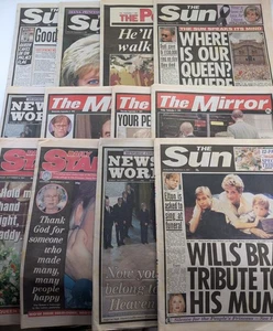 Zeitungen zum Tod von Prinzessin Diana 1997 - Bild 1 von 24