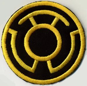 Parche de hierro bordado estilo clásico de 2,5" amarillo sobre negro Lantern Corps estilo clásico - Imagen 1 de 3