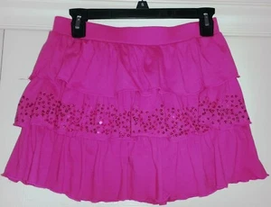 Girls Skort - Size XL/16 - Hot Pink, Flared - Tiered, with Sequins - Worn Once - Picture 1 of 1