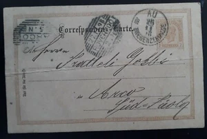 1898 Austria-Hungary 2Kr stamped Postcard cancelled Bregenzerwalde to Arco - Picture 1 of 2