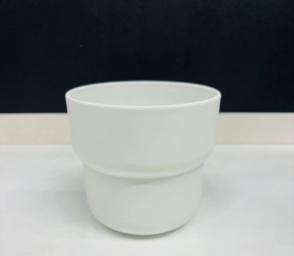 IKEA FÖRENLIG Übertopf Topf Garten Pflanztopf Blumentopf Blumenkübel Rund Weiß - Bild 1 von 1