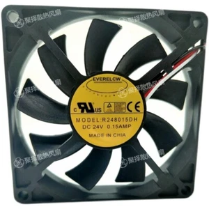 1 PCS  EVERFLOW Fan R248015DH  DC24V 0.15Amp 8CM  8015 3 wire cooling fan - Picture 1 of 1