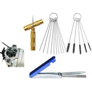 Jets de carburateur 13 aiguilles de nettoyage 15 brosses kit �� outils - Picture 1 of 17
