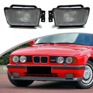 Pair For BMW 5 series E34 1988 1989-1995 Left & Right Front Bumper Foglight Lamp - Picture 1 of 12