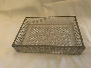 Vintage Pressglas gemustert Tablett für Gewürze oder was auch immer - Bild 1 von 4