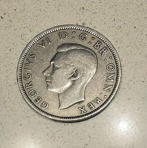 Half Crown 1949 - Mezza Corona Giorgio VI Regno Unito - Imagen 1 de 2