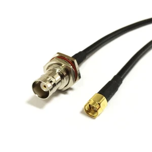 SMA Male Female to BNC Jack Plug Pigtail Cable Adapter RG58 50cm/100cm - Picture 1 of 6