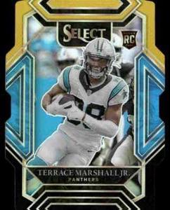 Terrace Marshall Jr. 2021 Panini Select #262 negro y dorado Prizm troquelado - Imagen 1 de 2