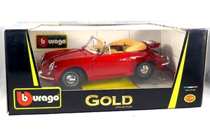 BURAGO PORSCHE 356B Cabrio (1961), 1:18, rot, OVP, Gold Collection, neuw. - Picture 1 of 6