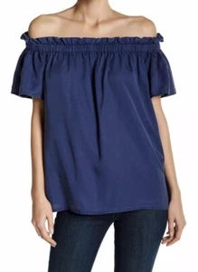 French Connection Women's Ruffle Off Shoulder Top Shirt-NWT - Sz: 2 - Picture 1 of 4