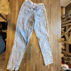 Vintage Palmetto Säure gewaschene Knopfleiste fliegenhohe taillierte Jeans Größe 11 - Bild 1 von 11
