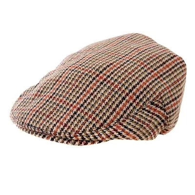 Cappello piatto Newsboy Tweed da uomo cappello a punta bonna di aringhe motivo country golf 52-61 cm