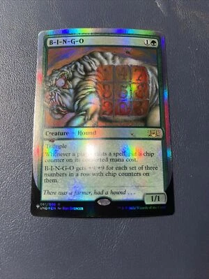 B-I-N-G-O FOIL Unhinged UND Green Rare MAGIC MTG CARD 061/096 R - Image 1 of 3