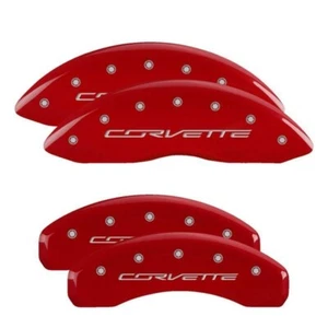 MGP Red Aluminum Caliper Covers Fits 2014 - 2019 Chevrolet Corvette Stingray - Picture 1 of 5