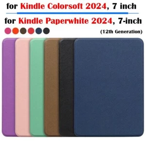 PU Leather eReader Case for Kindle Paperwhite 2024 7 inch (12th Gen) - Picture 1 of 24