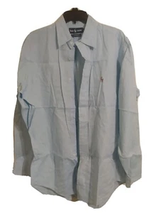 Ralph Lauren Yarmouth Men's Light Blue Long Sleeve Button Down Shirt Sz 16 34/35 - Picture 1 of 9