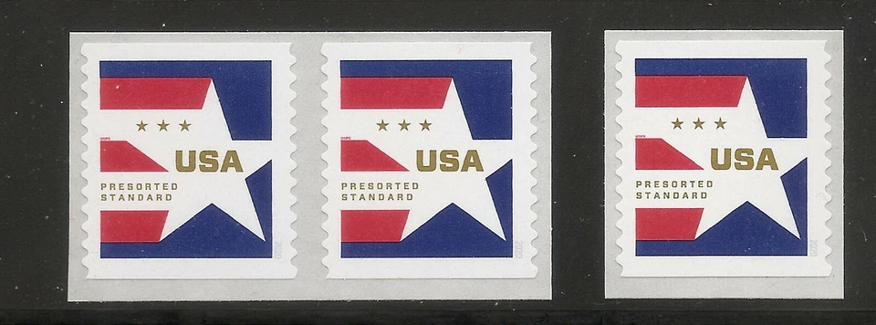 US Scott 5433 Presorted Star coil pair and single - Image 1 of 1