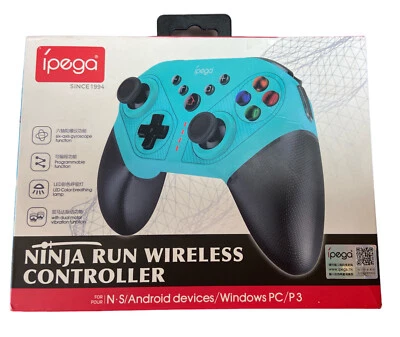 NEW BLUE NINJA RUN WIRELESS CONTROLLER FOR N-S/ANDROID DEVICES/WINDOWS PC/P3 - Image 1 of 4