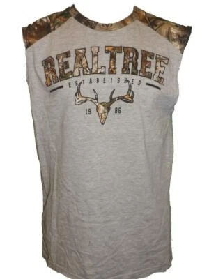 New RealTree Est. 1986 Mens Sizes S-M-XL Gray Tank Top Shirt - Image 1 of 4