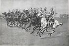 Canadian Mounted Police. Musical Ride. “Charge!"  Wood Engraving. 1887. 