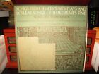 SONGS FROM SHAKESPEARE'S PLAYS & SHAKESPEARE'S TIME , FOLKWAYS NM/VG W/LYRIC SHT