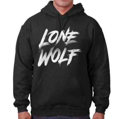Lone Wolf Introvert Pack Workout Antisocial Hoodie Hooded Sweatshirt Men Women - Image 1 of 4