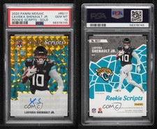 2020 Panini Mosaic Scripts Gold Laviska Shenault Jr PSA 10 GEM MT Rookie Auto RC
