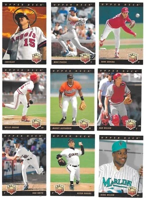1993 Upper Deck Baseball Series I & II Trading Cards / Choose #s 1 - 250 / mb24 - Image 1 of 4