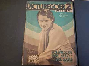 Vintage PICTUREGOER Magazine 2nd JANUARY 1932 Marguerite Churchill Clark Gable - Imagen 1 de 4
