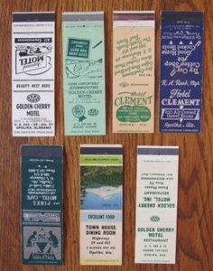 OPELIKA, ALABAMA MATCHBOOK COVERS: LOT OF 7 DIFFERENT EMPTY MATCHCOVERS -E - Picture 1 of 2