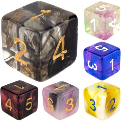 D6 Poly Dice (Select Colour) * Premium 6 Sided RPG D&D DND Dungeons & Dragons - Image 1 of 2
