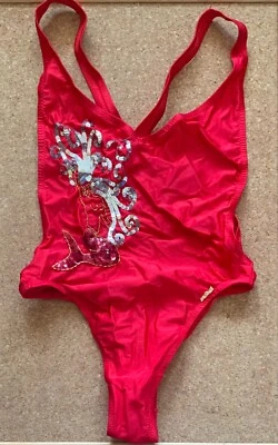 Red Swimming Costume with Sequins Mermaid - Image 1 of 3