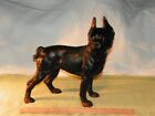 Rare Antique Cast Iron Black Boston Terrier Dog Doorstop National Foundry/HUBLEY