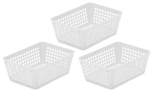 3-Pack Small Plastic Storage Baskets for Home Junk Drawers and Office Desktop... - Picture 1 of 4