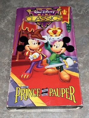 Walt Disney Mini Classics: The Prince And The Pauper VHS 1991 Mickey ***TESTED** Foto 1 de 4