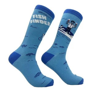 Calcetines buscador de peces divertidos calzado gráfico de pesca sarcástica para hombre - Imagen 1 de 9