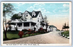 CASA CLUB 1910-20 en GOLF LINKS EAGLES MERO PENNSYLVANIA PA POSTAL - Imagen 1 de 2