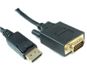 6ft DisplayPort to VGA Cable 28AWG Gold Plated  Black - Picture 1 of 2
