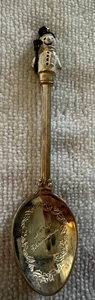 Snowman souvenir spoon Silver-Plated Merry Christmas WAPW PreOwn United Kingdom - Picture 1 of 7